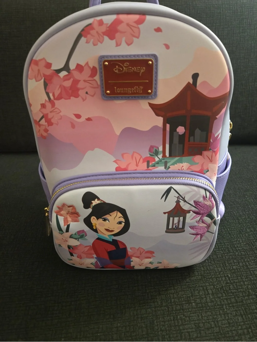 Disney Lavender and Pink Mulan Mini Backpack